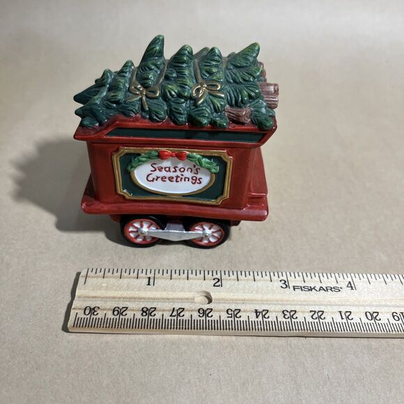 VTG O’ Well 1990s HOLIDAY TIME Train Set, Christmas Collectible Porcelain 3 PC - Picture 10 of 10